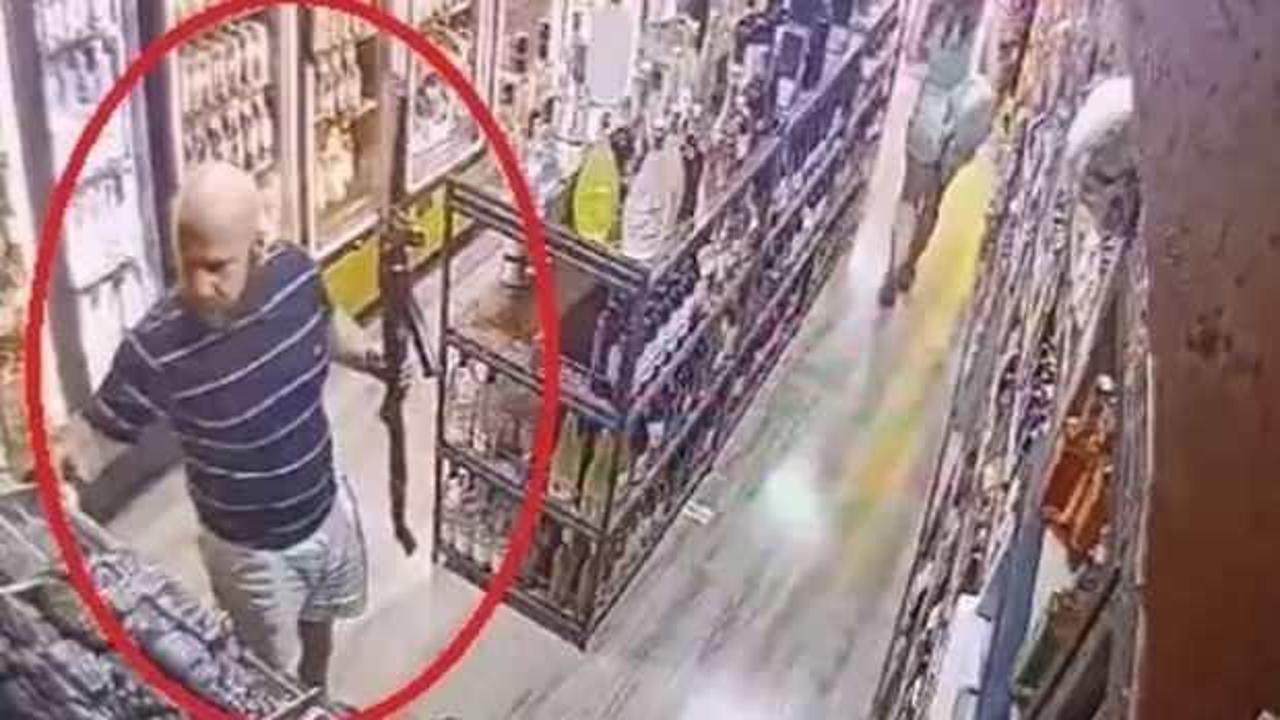 Ankara’nın göbeğinde korkunç görüntü! Tekel bayide tüfekle girip tehdit etti