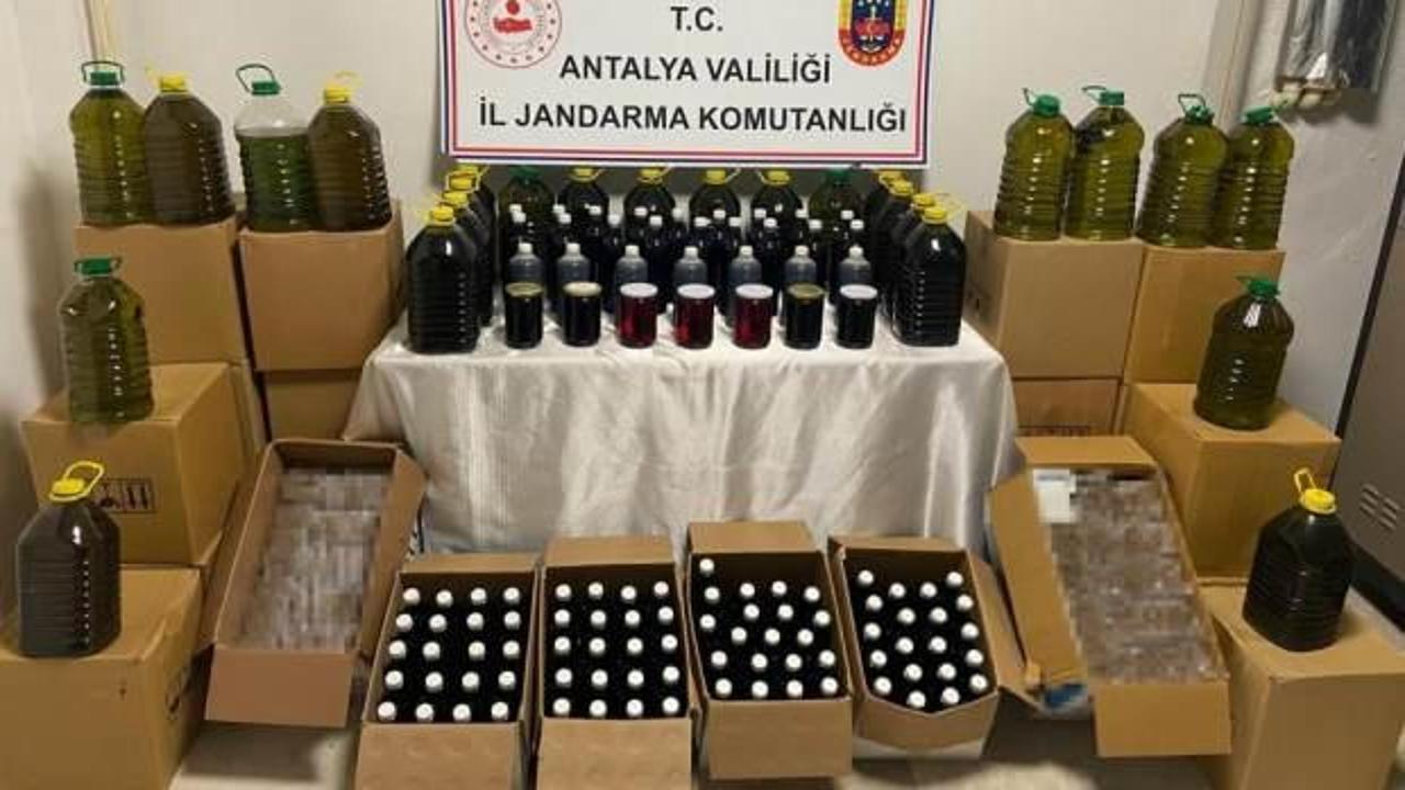 Antalya’da yüzlerce litre sahte zeytinyağı ve nar ekşisi ele geçirildi