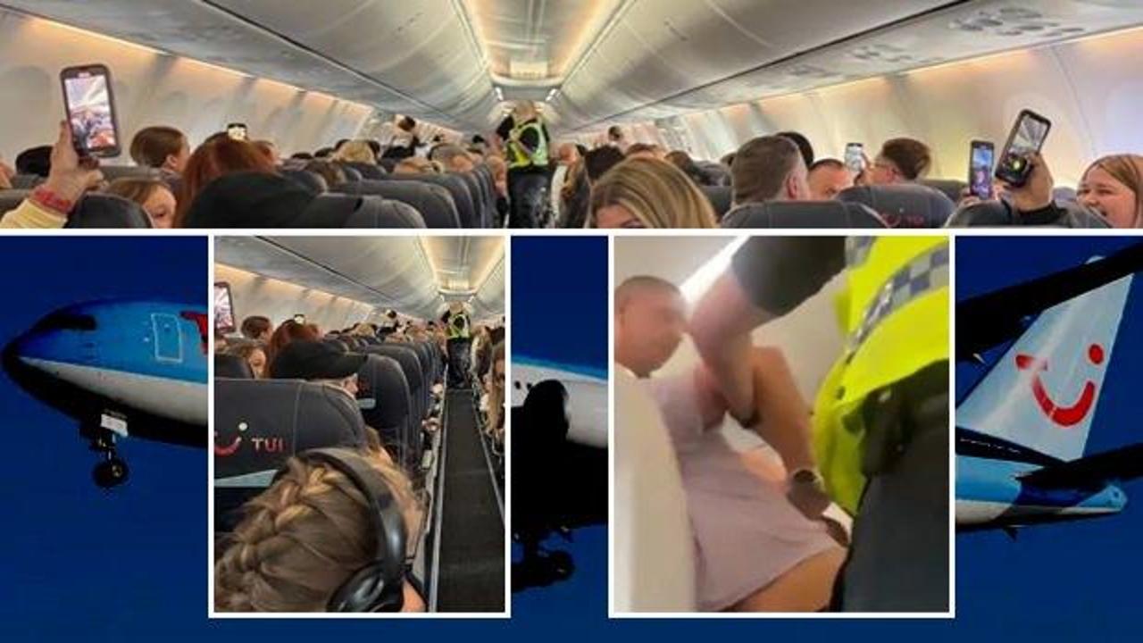 Antalya'ya giden uçakta sarhoş yolcu krizi