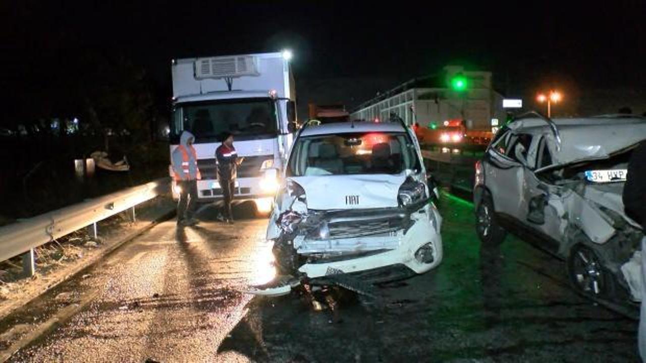 Arnavutköy'de tır zincirleme kazaya neden oldu: 6 yaralı