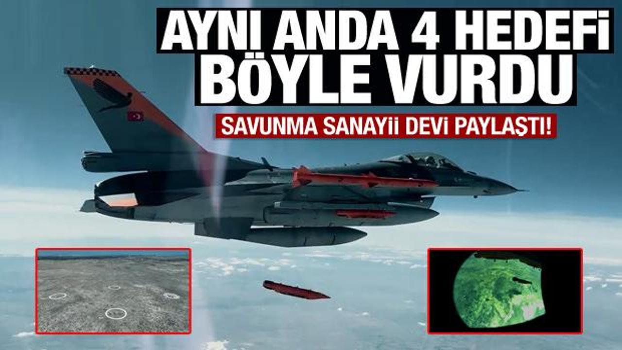 ASELSAN’ın akıllı uçak mühimmatı TOLUN’dan 4 hedefe aynı anda atış