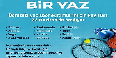 Ataşehir Belediyesi’nden Spora Davet: Yaz Spor Okulları Ücretsiz