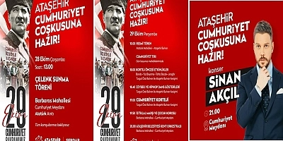 ATAŞEHİR’DE CUMHURİYET COŞKUSU SOKAKLARA TAŞACAK