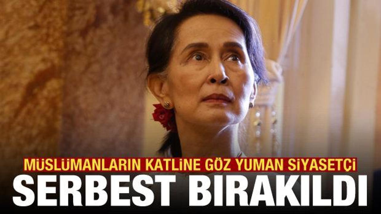 Aung San Suu Kyi, affedilerek serbest bırakıldı