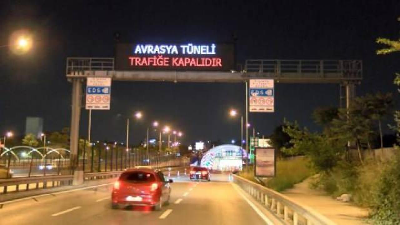 Avrasya Tüneli bakım nedeniyle trafiğe kapatıldı