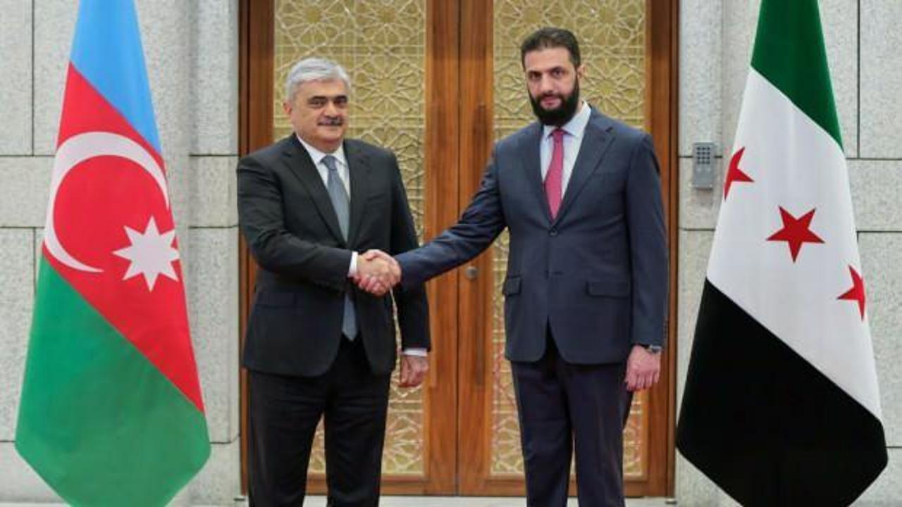 Azerbaycan heyetinden Şam'a ziyaret: Şara ile görüştüler