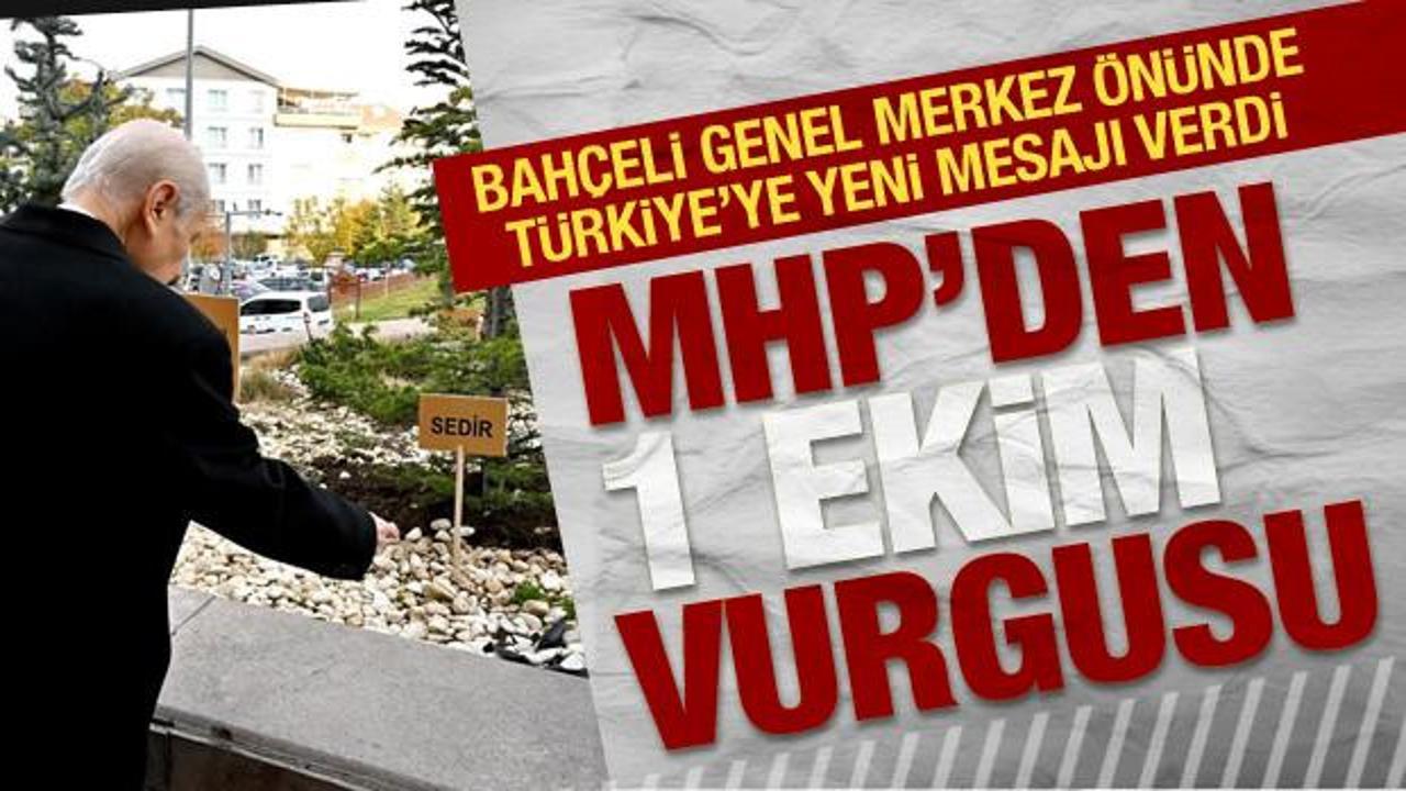 Bahçeli genel merkez önüne ‘Biz kardeşiz ağaçları’ dikti! MHP'den 1 Ekim vurgusu