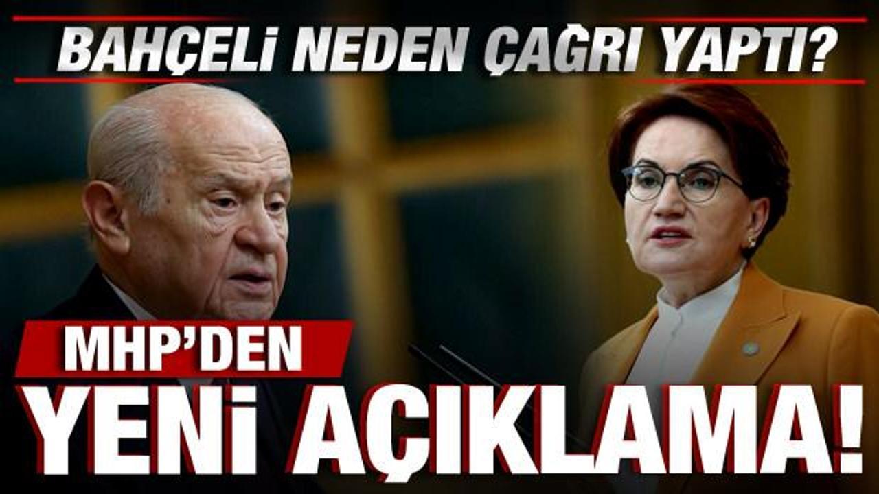 Bahçeli neden çağrı yaptı? MHP'den yeni açıklama!