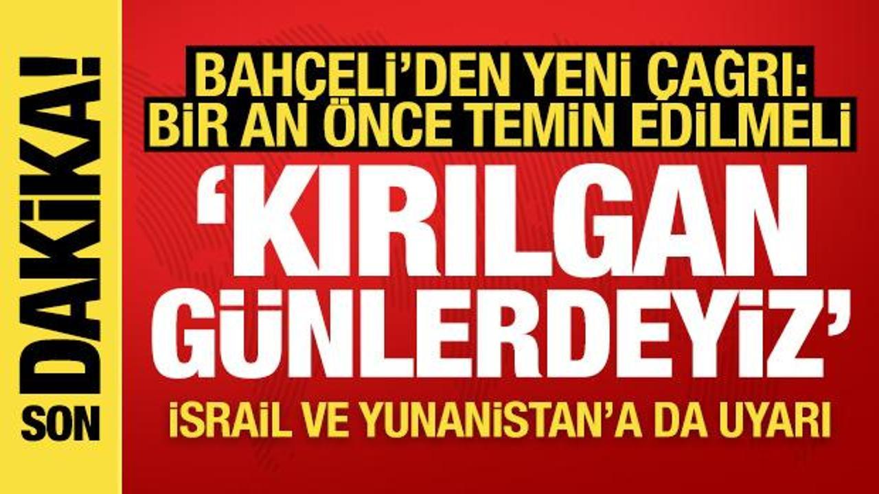 Bahçeli'den çağrı: PKK kongreyi toplayıp örgütü feshetmeli