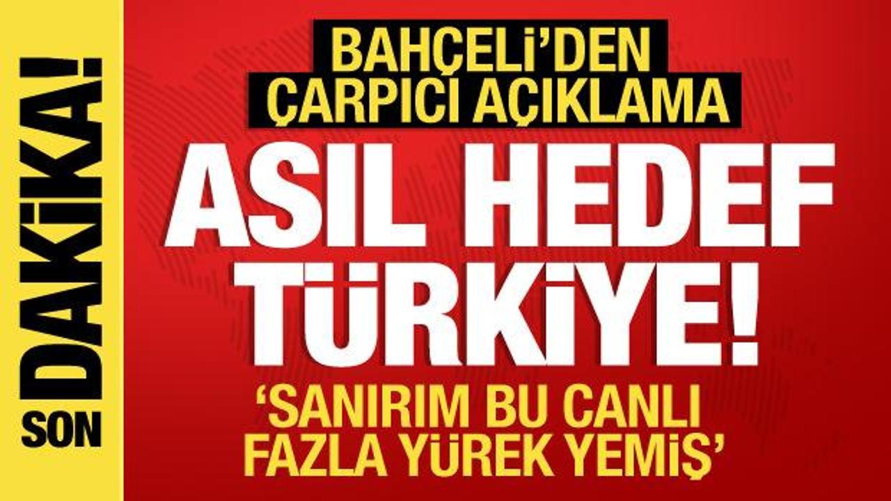Bahçeli'den çarpıcı açıklama: Asıl hedef Türkiye!