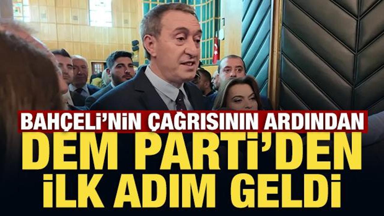 Bahçeli'nin çağrısının ardından DEM Parti'den ilk adım geldi!