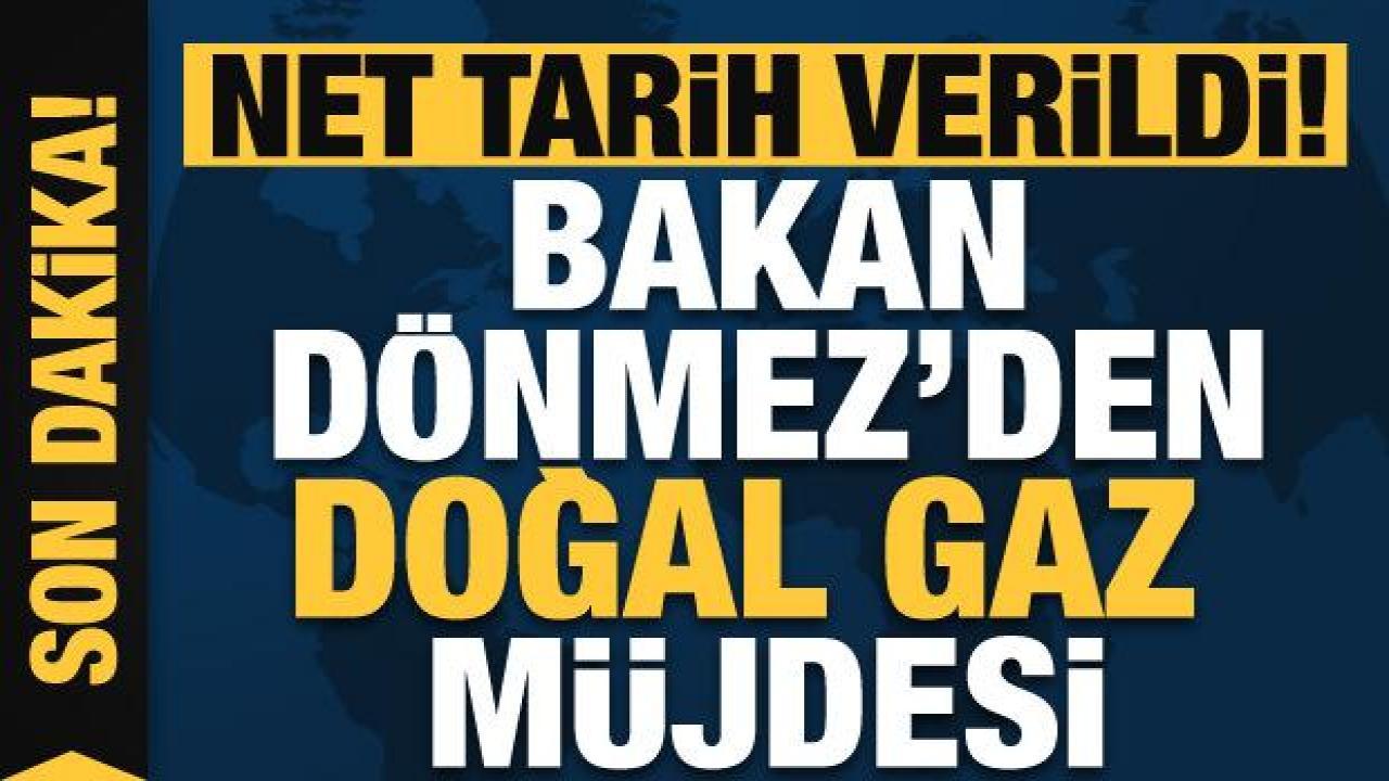 Bakan Dönmez, Karadeniz gazı için tarih verdi!