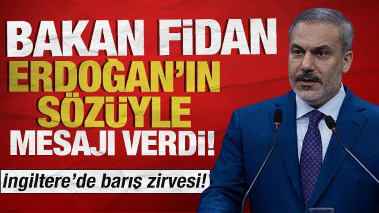 Bakan Fidan Erdoğan'ın sözüyle mesajı verdi! 'Barışın kaybedeni olmaz'