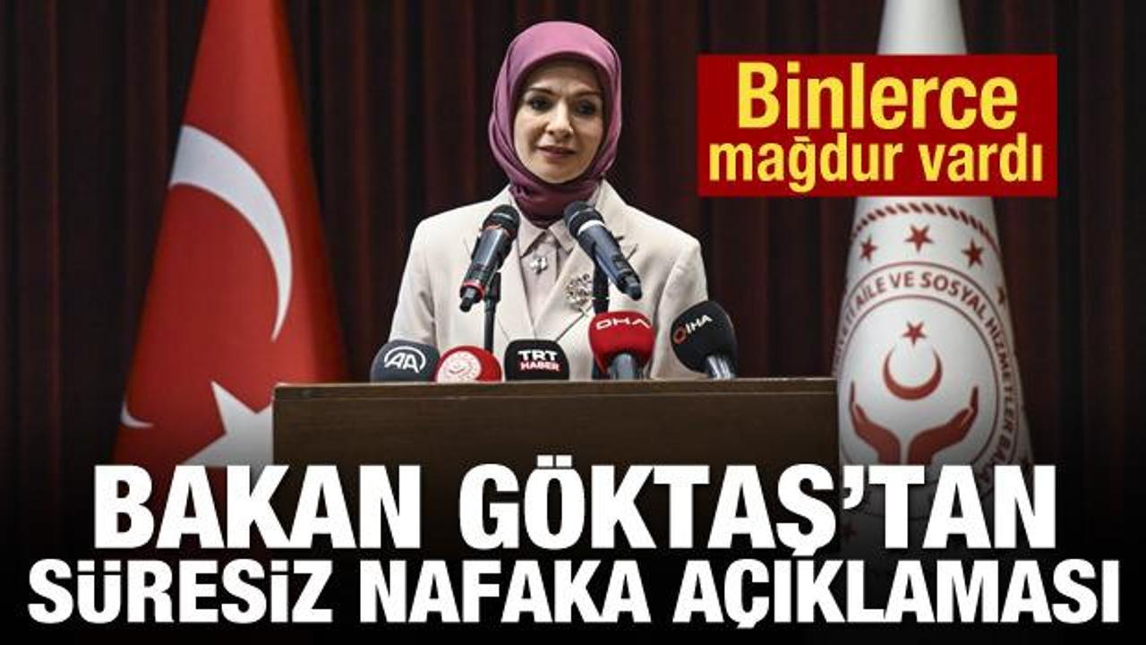 Bakan Göktaş'tan 'süresiz nafaka' açıklaması