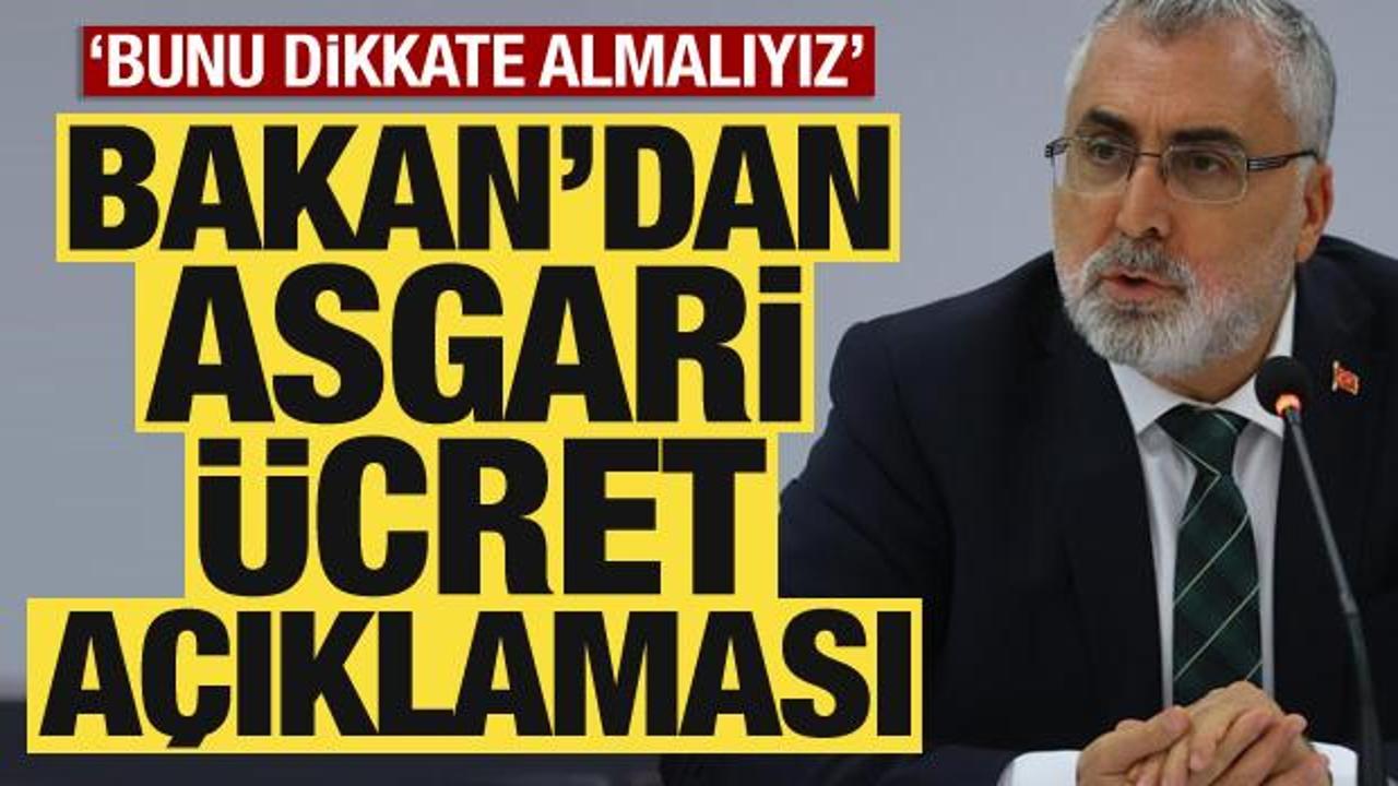 Bakan Işıkhan'dan asgari ücret açıklaması: 'Zor olduğunu dikkate almalıyız'