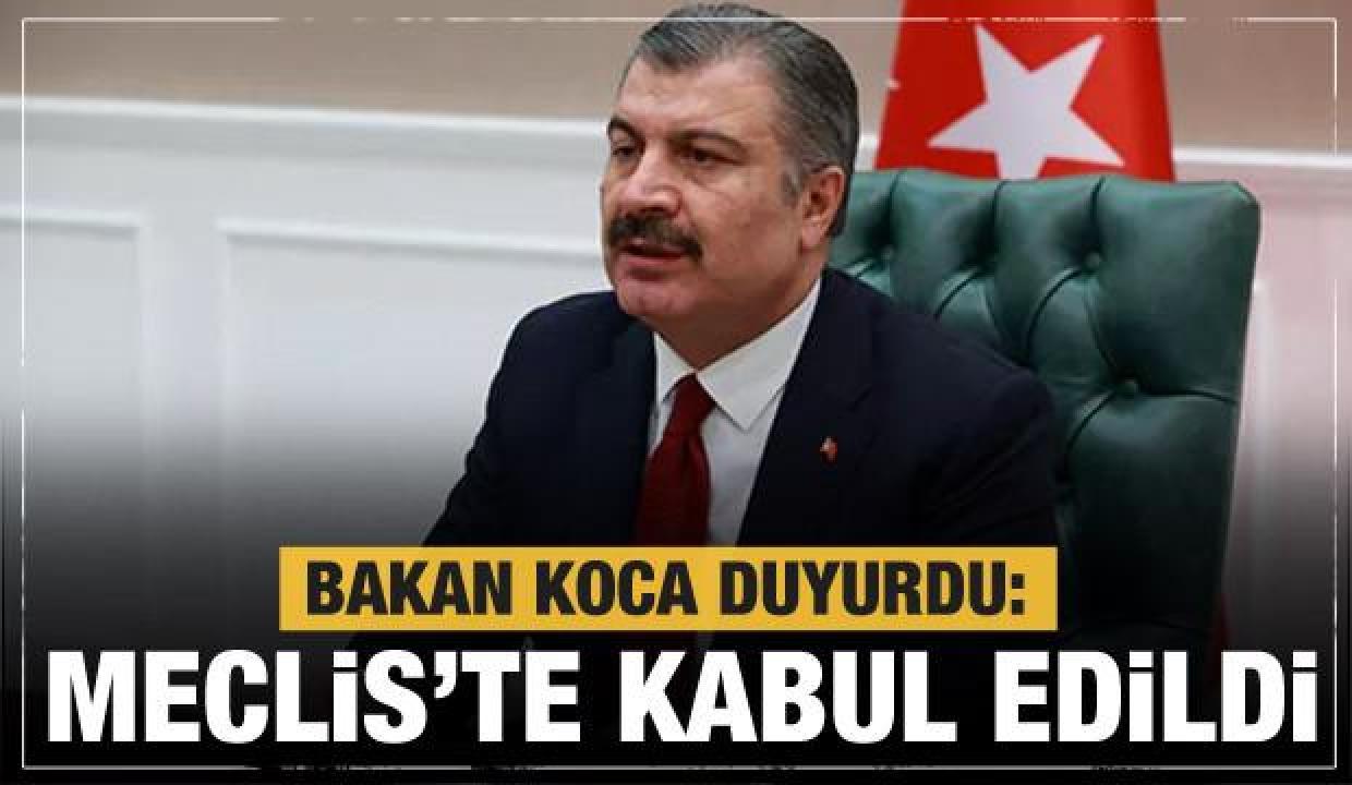 Bakan Koca duyurdu! Uzmanlık Eğitiminde Adalet kanunu Resmi Gazete'de