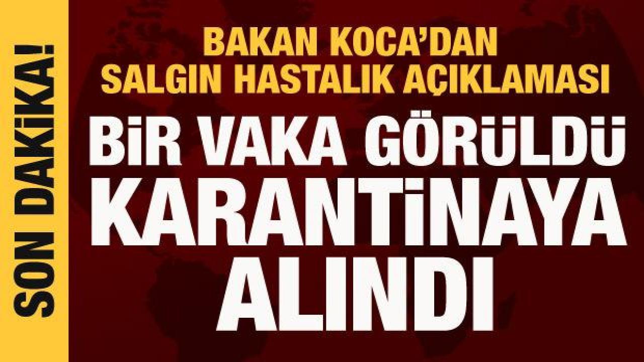 Bakan Koca'dan salgın hastalık açıklaması