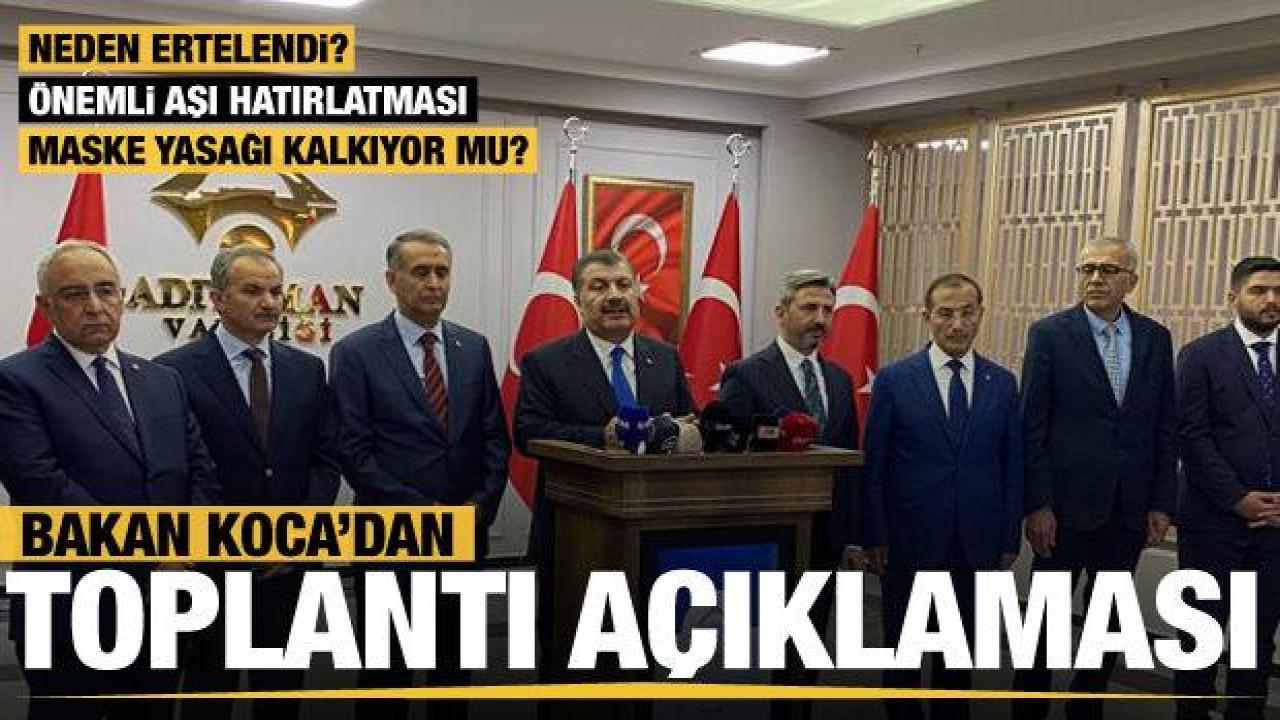 Bakan Koca'dan son dakika maske açıklaması