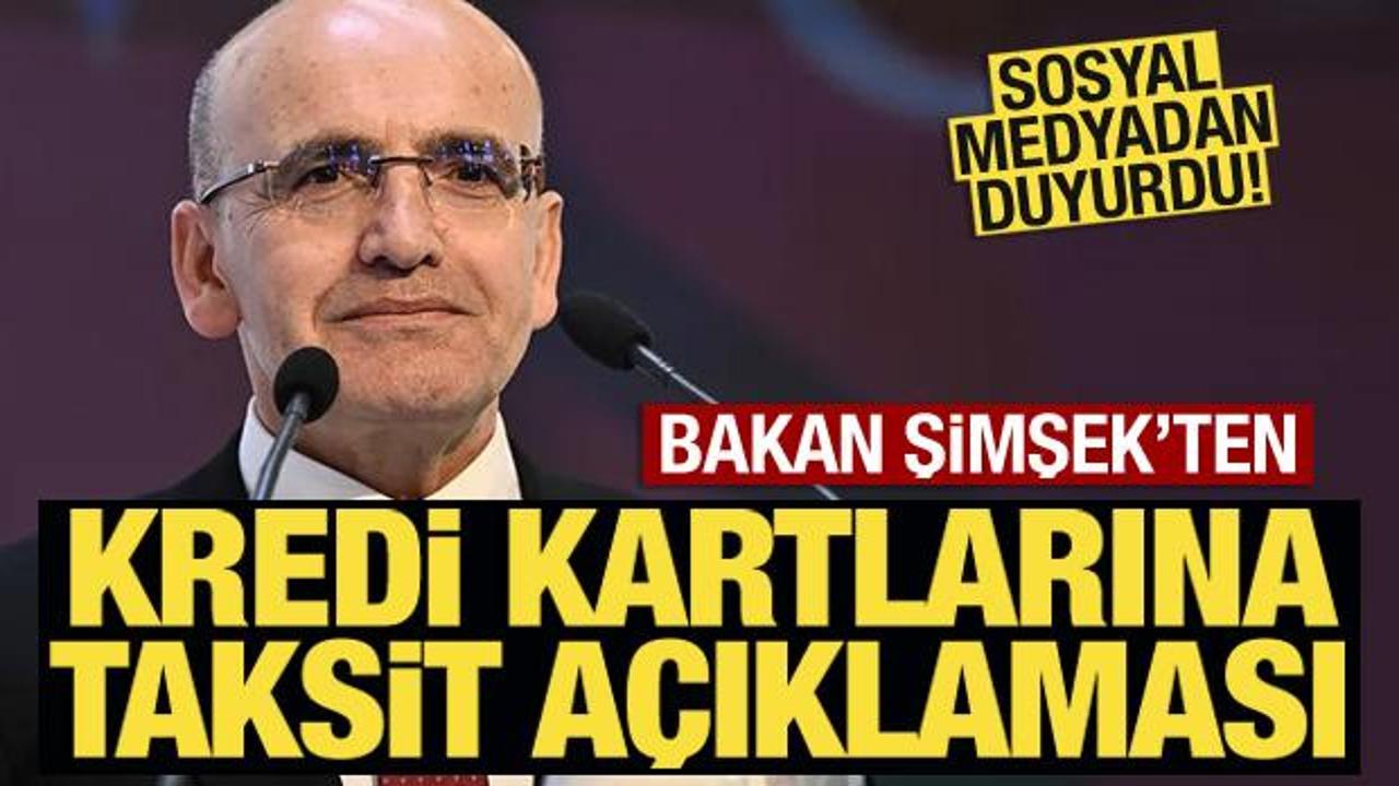 Bakan Şimşek'ten kredi kartı ile ilgili haberlere açıklama