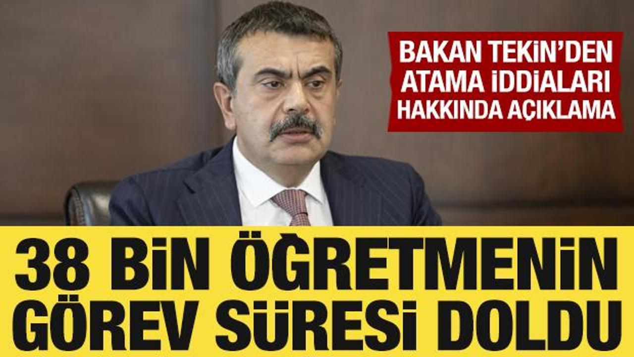 Bakan Tekin'den öğretmen atama iddiasına ilişkin açıklama