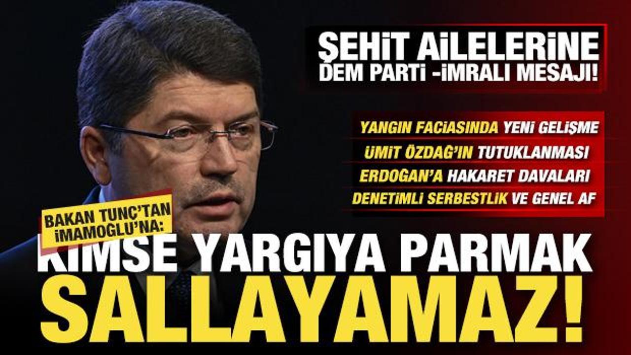 Bakan Yılmaz Tunç'tan son dakika DEM Parti-İmralı açıklaması! İmamoğlu'na çok sert tepki