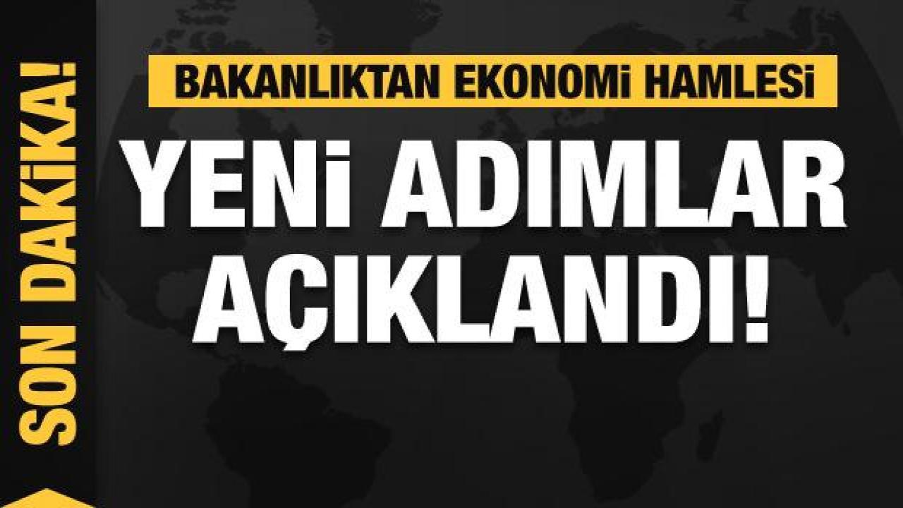 Bakanlıktan ekonomi hamlesi! Yeni adımlar açıklandı