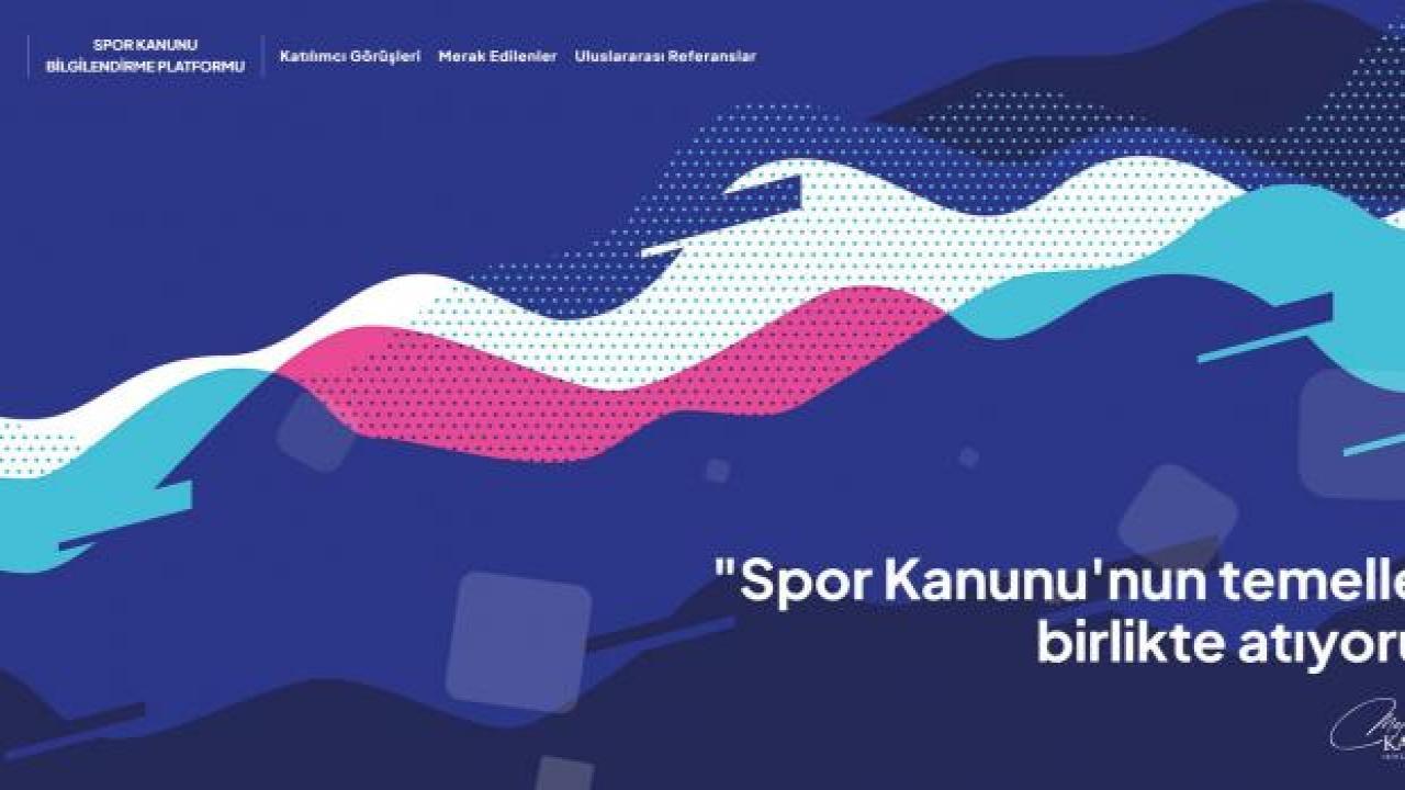 Bakanlıktan yeni spor yasası için web sayfası