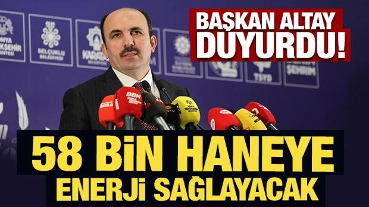 Başkan Altay: “58 bin haneye enerji sağlayacak GES projesi onayını aldık”