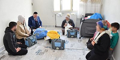 BAŞKAN BEYOĞLU, ÜÇÜZ BEBEKLERİ OLAN AİLEYİ SEVİNDİRDİ