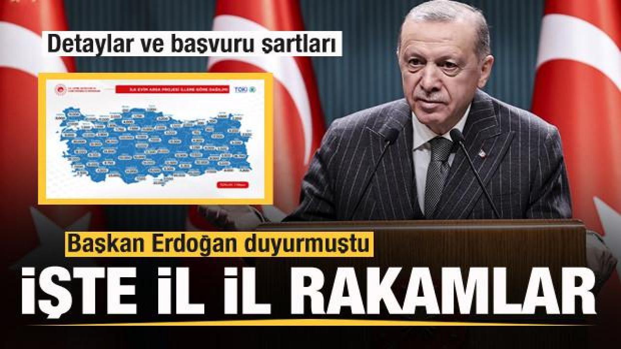 Başkan Erdoğan duyurmuştu! Arsa ve iş yeri projesinde il il rakamlar belli oldu