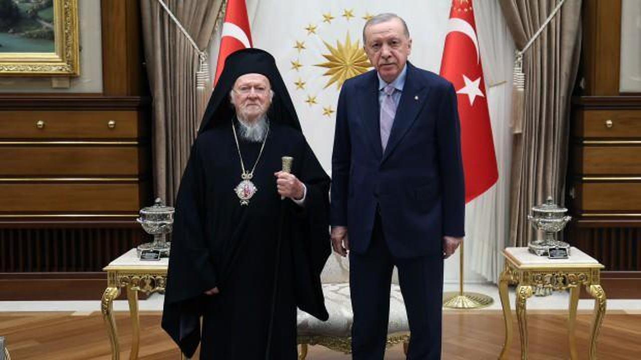Başkan Erdoğan, Fener Rum Patriği Bartholomeos'u kabul etti