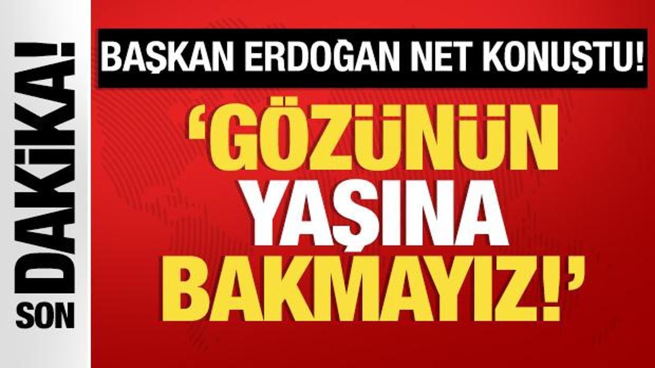 Başkan Erdoğan net konuştu: Gözünün yaşına bakmayız