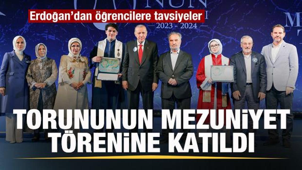 Başkan Erdoğan, torununun mezuniyet törenine katıldı