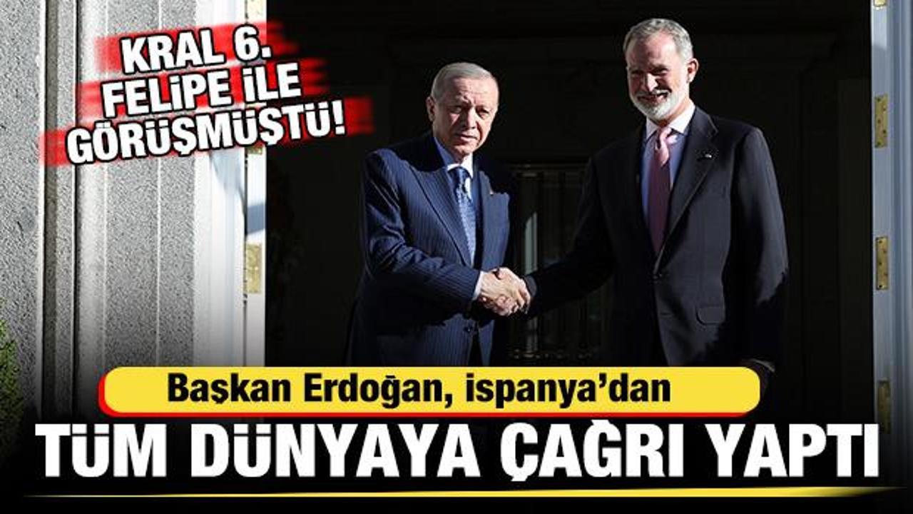 Başkan Erdoğan'dan, İspanya'da tüm dünyaya Filistin çağrısı