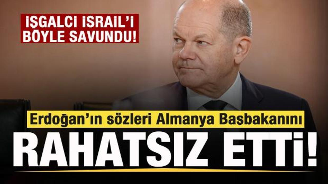 Başkan Erdoğan'ın sözleri Almanya Başbakanı Olaf Scholz'u rahatsız etti