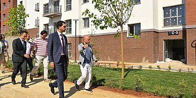 Başkan Eren Ali Bingöl, Tuzla Konaşlı toplu konut alanı inşaatını yerinde inceledi