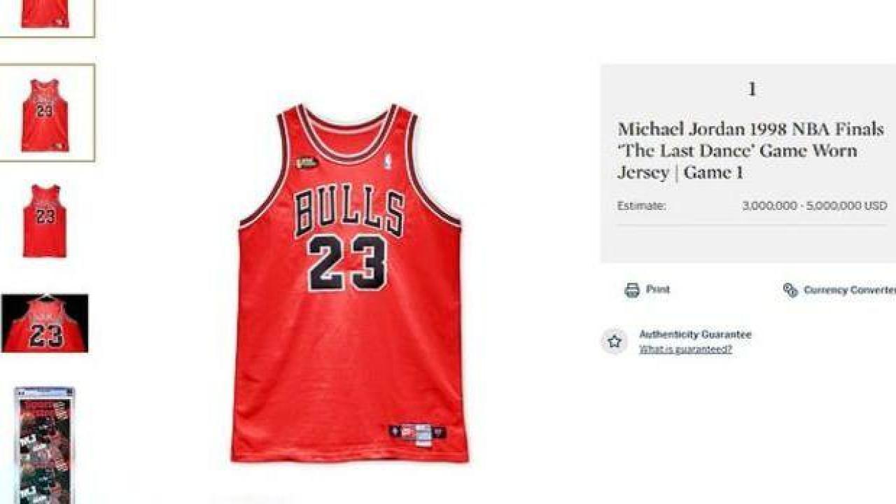 Basketbolcu Jordan'ın formasına 2,7 milyon dolar teklif