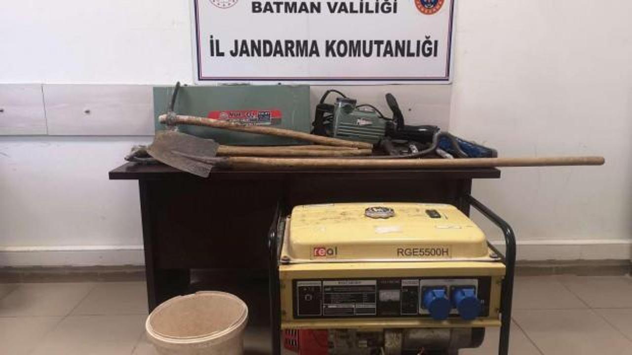 Batman'da kaçak kazı yapanlara suçüstü
