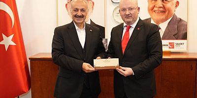 BELEDİYE BAŞKAN ADAYI KARAKAYA, SAADET PARTİSİNİ ZİYARET ETTİ
