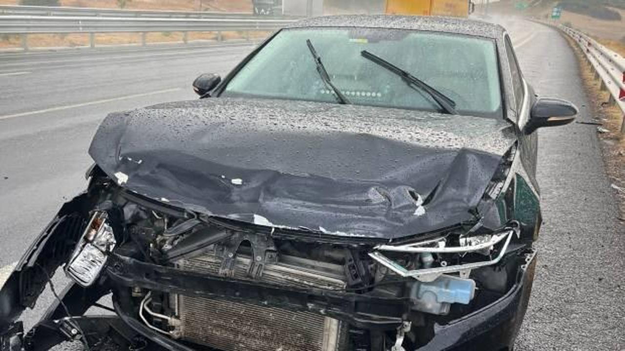 Belediye başkanı İzmir yolunda trafik kazası geçirdi