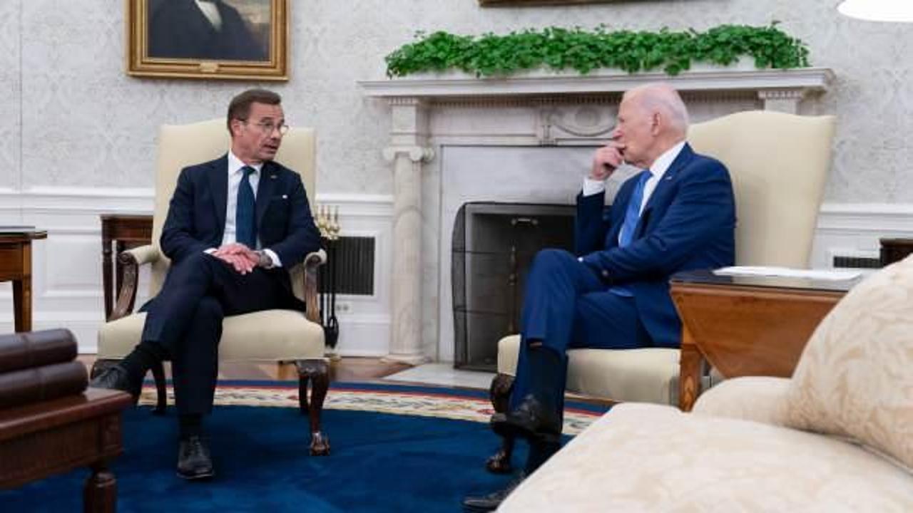 Beyaz Saray'da NATO görüşmesi! Biden, İsveç Başbakanı Kristersson'u ağırladı