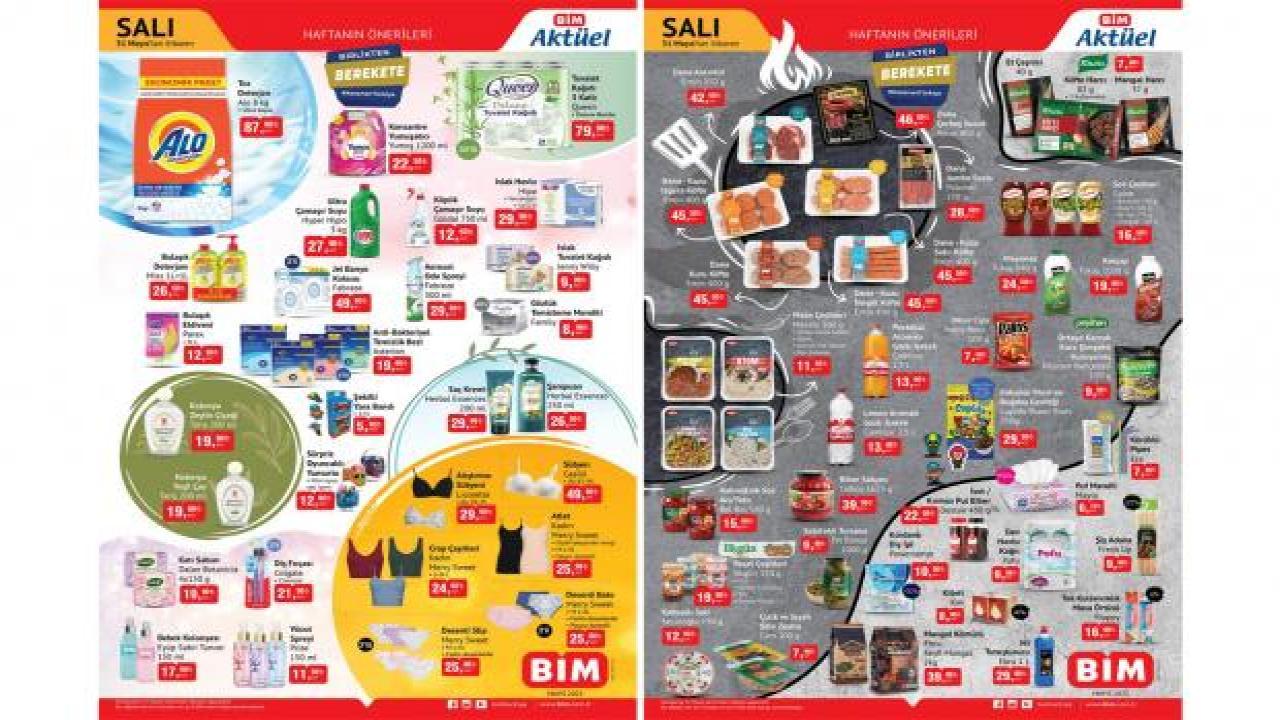 BİM 31 Mayıs 2022 aktüel kataloğu! Bu Salı BİM'de gıda, temizlik ve kişisel bakım ürünlerinde...