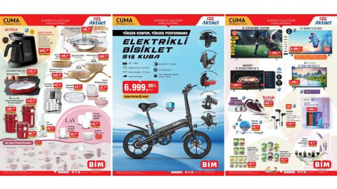 BİM aktüel 29 Temmuz kataloğu! Kuba elektrikli bisiklet, Xiaomi Redmi, JBL kulaklık, kahve makinesi