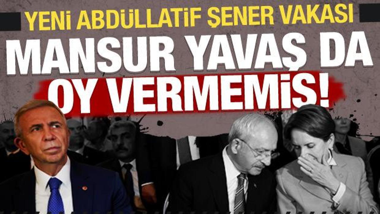 Bir Abdüllatif Şener vakası daha: Mansur Yavaş da CHP'ye oy vermemiş