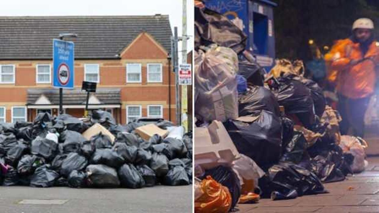 Birmingham'da çöp dağları oluştu