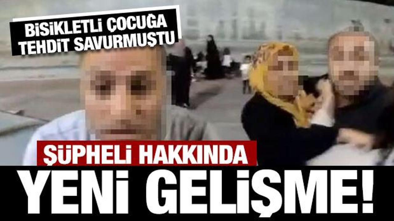 Bisikletli çocuğa tehdit savurmuştu: Gözaltına alındı