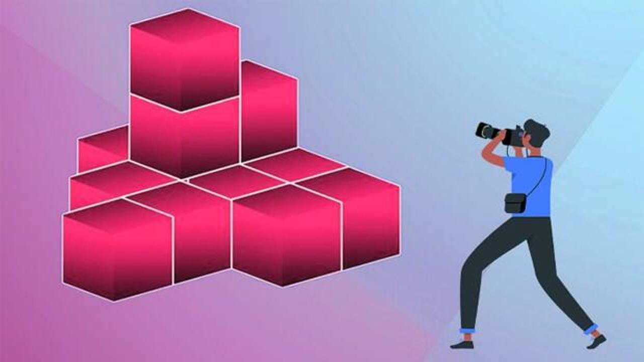 Blok bulmacası #1: Fotoğrafçının durduğu yerden bakan bir kişi şekli nasıl görür?
