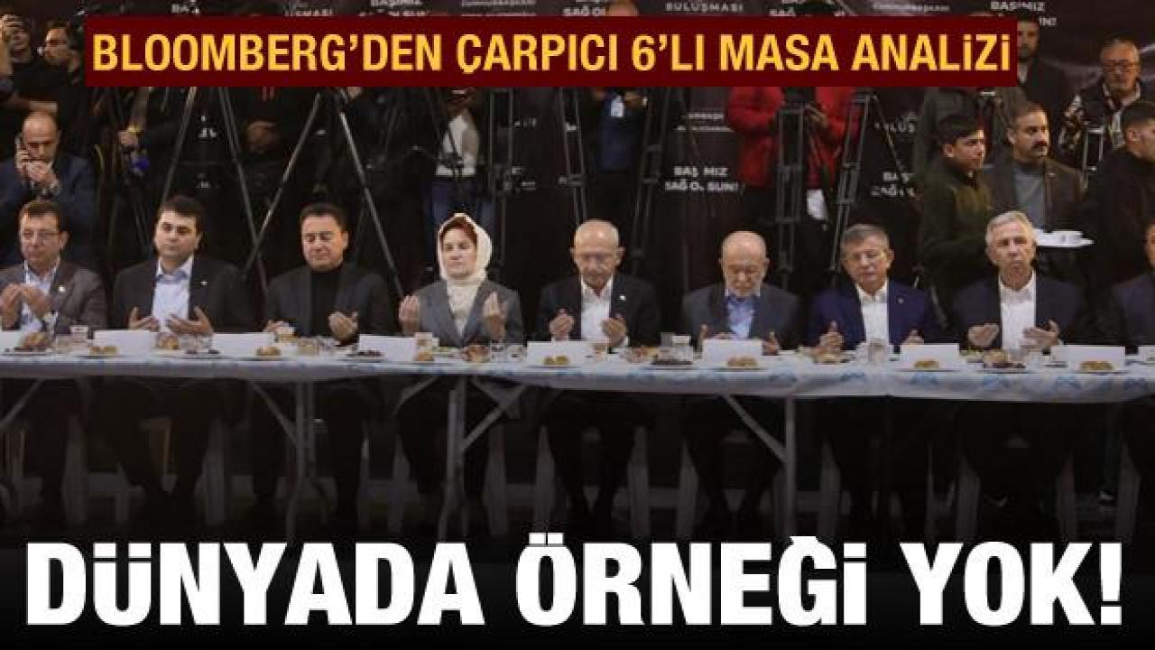 Bloomberg'den 6'lı masa yorumu: Dünyada örneği yok istikrarsızlık getirir