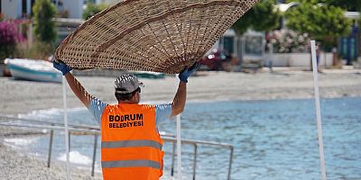 Bodrum Halk Plajlarında Bakım Ve Tamirat Çalışmaları