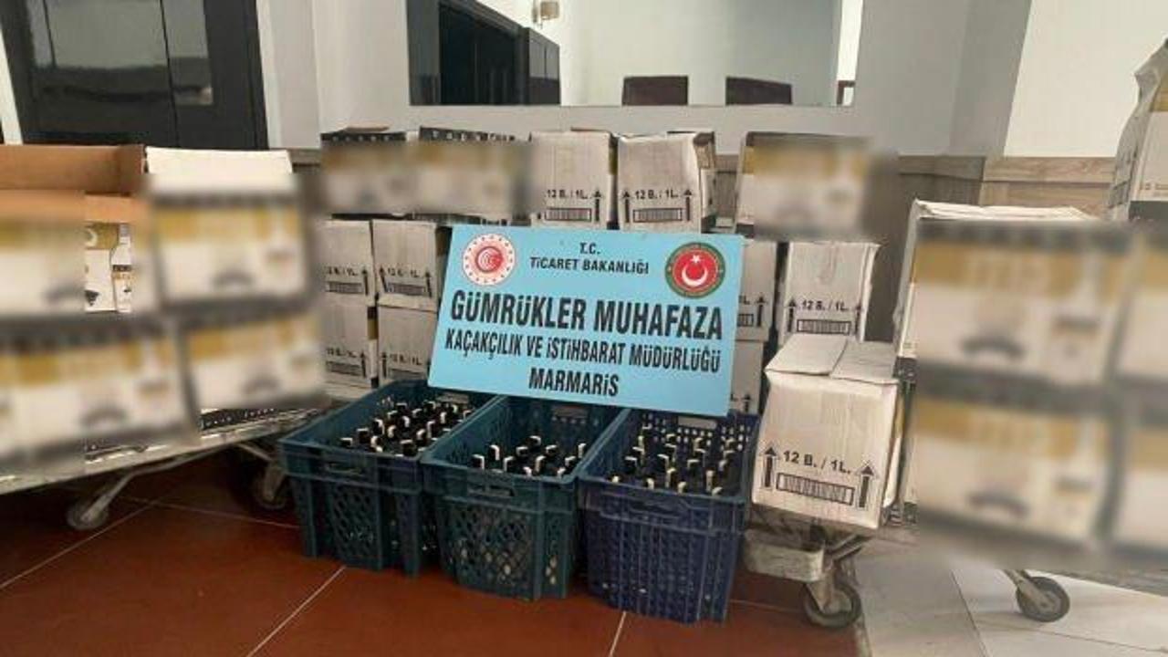 Bodrum'da 2 bin 199 şişe kaçak içki ele geçirildi